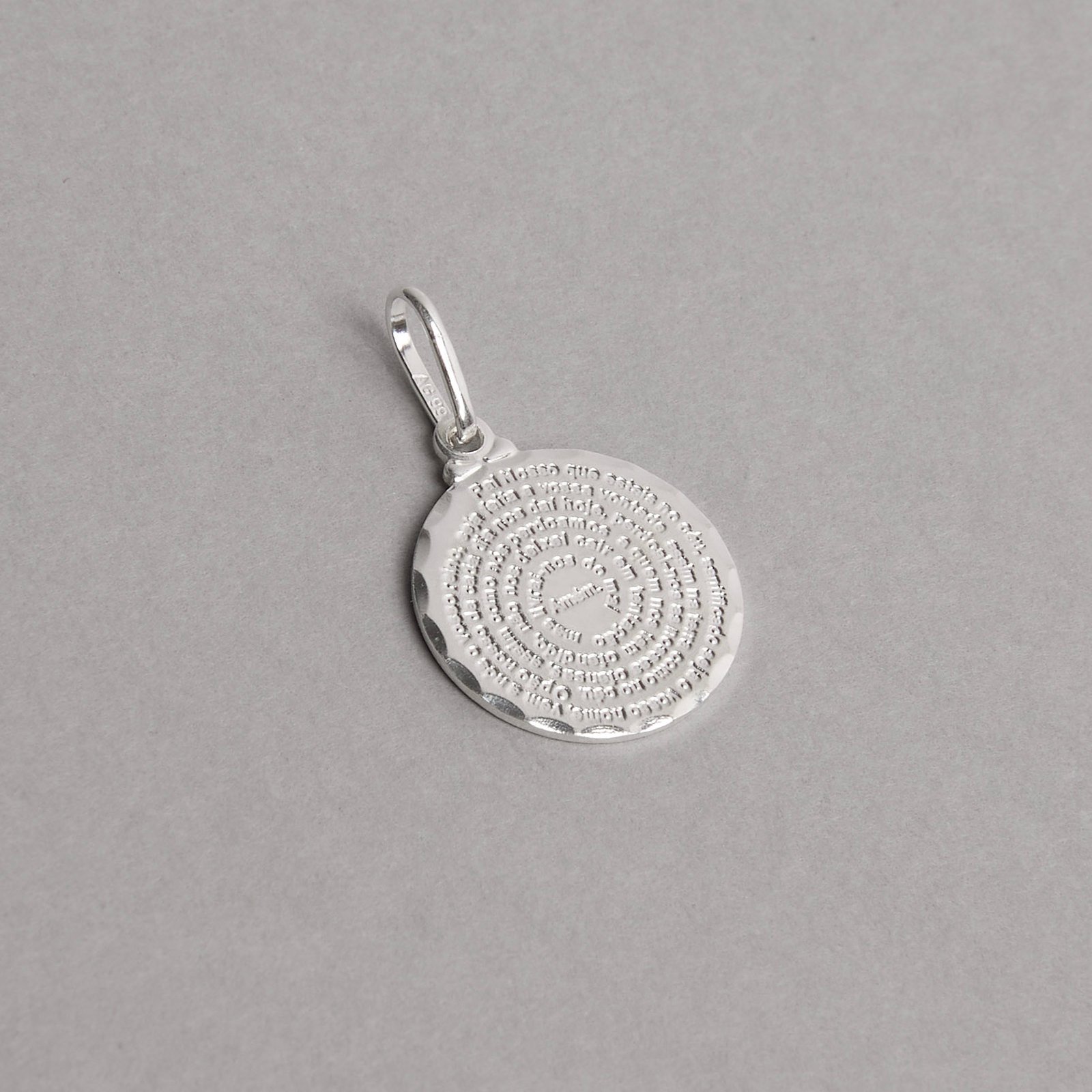 Pingente medalha Pai Nosso 15mm