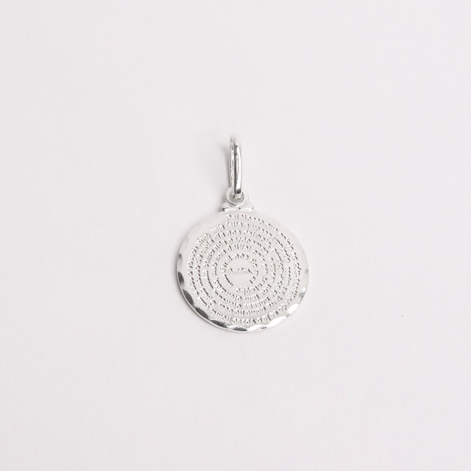 Pingente medalha Pai Nosso 15mm