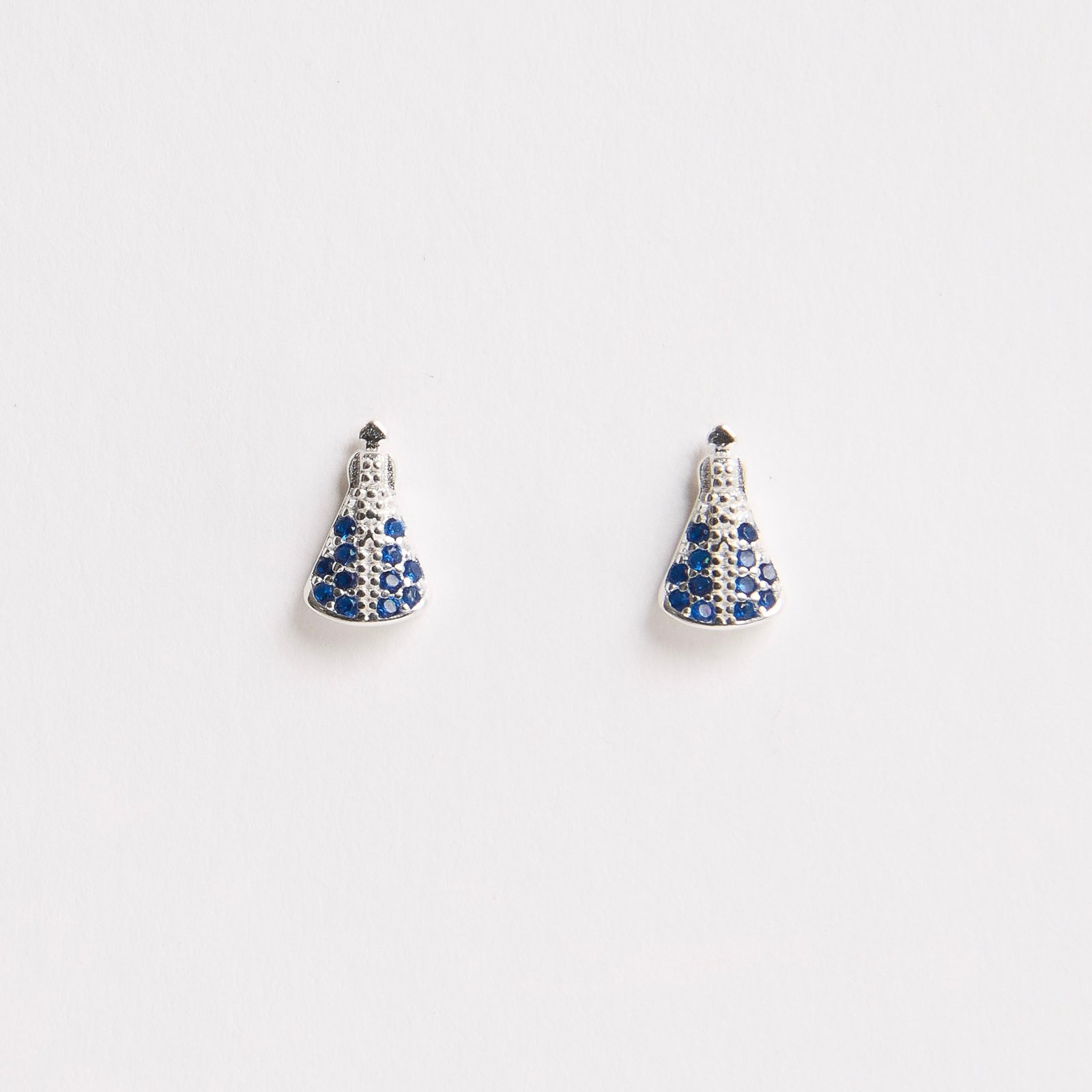 Brinco Nsa. Sra. Aparecida cravejada safira 9mm