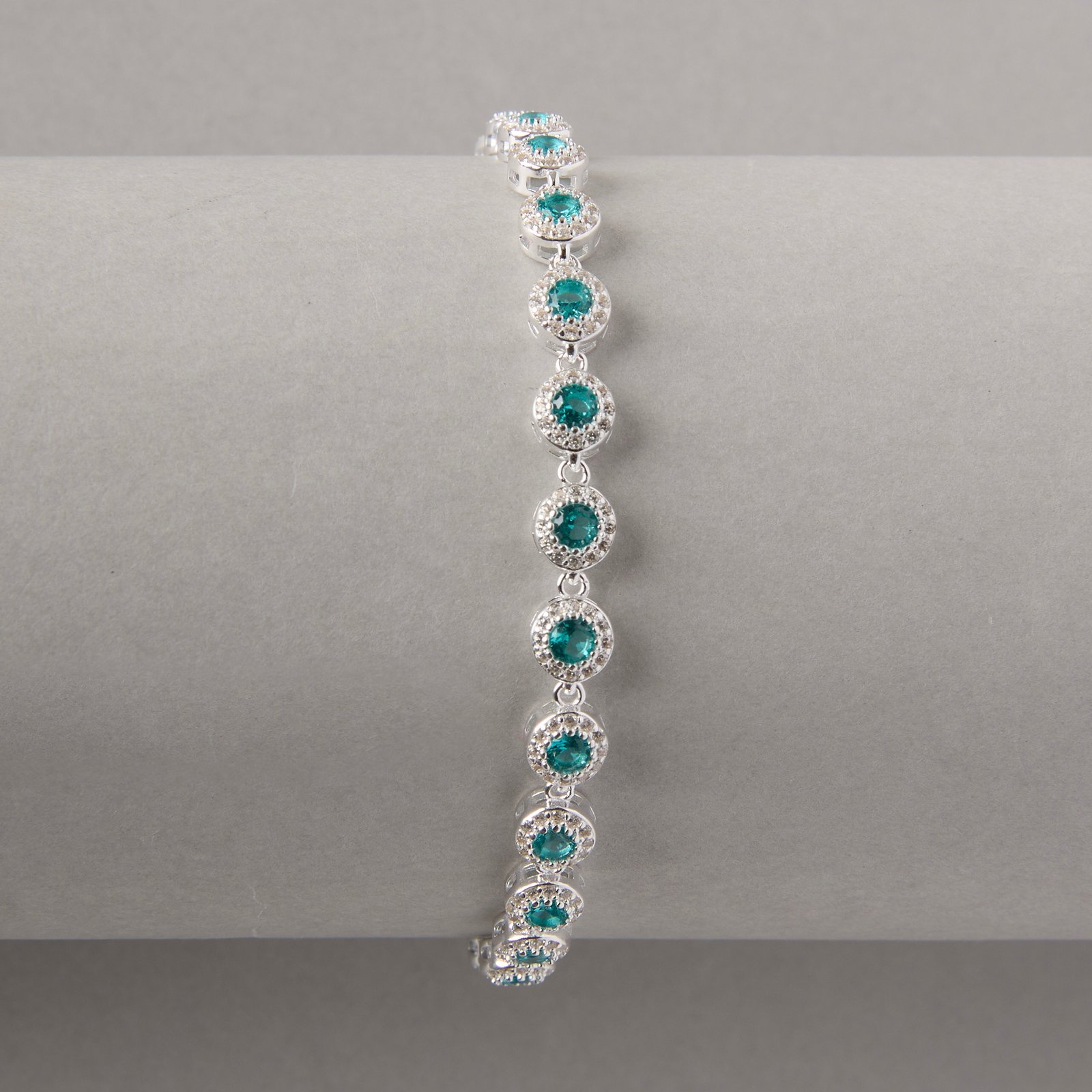 Pulseira Riviera 5.7 zircônias turmalina 16+4cm