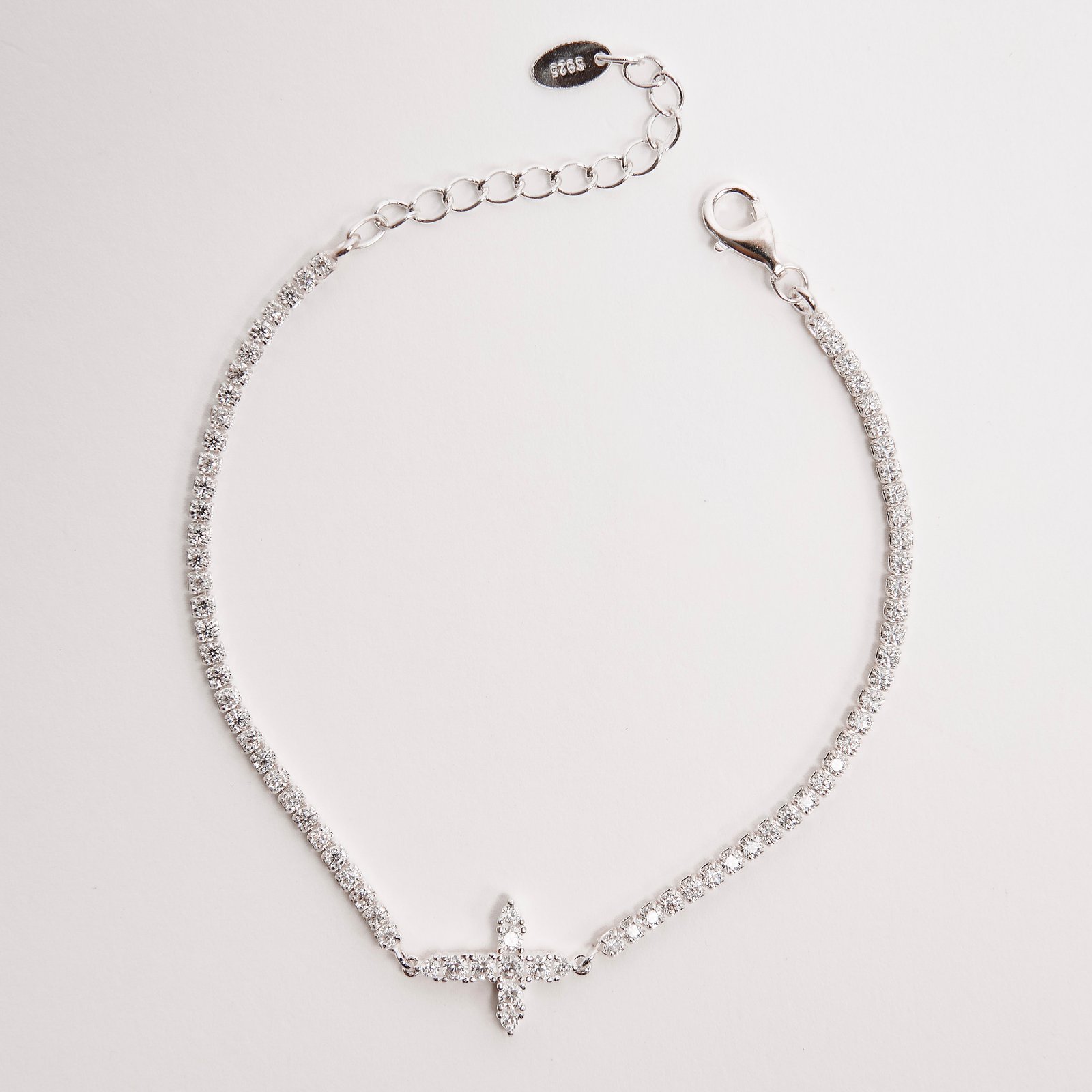 Pulseira Riviera 2.0 entremeio cruz 16+4cm