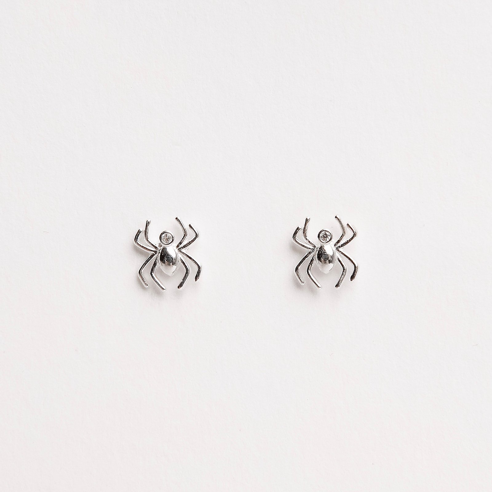 Brinco aranha detalhe zircônia 7mm