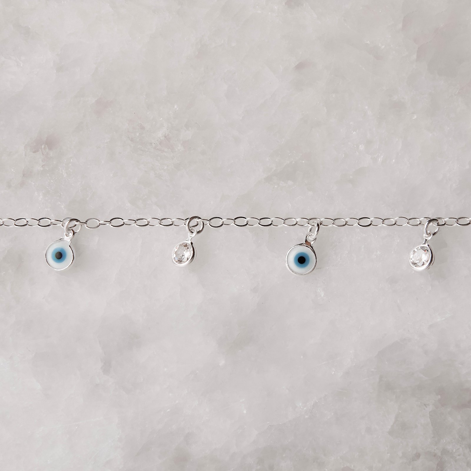Choker pingentes olhos gregos e zircônias corrente cadeado