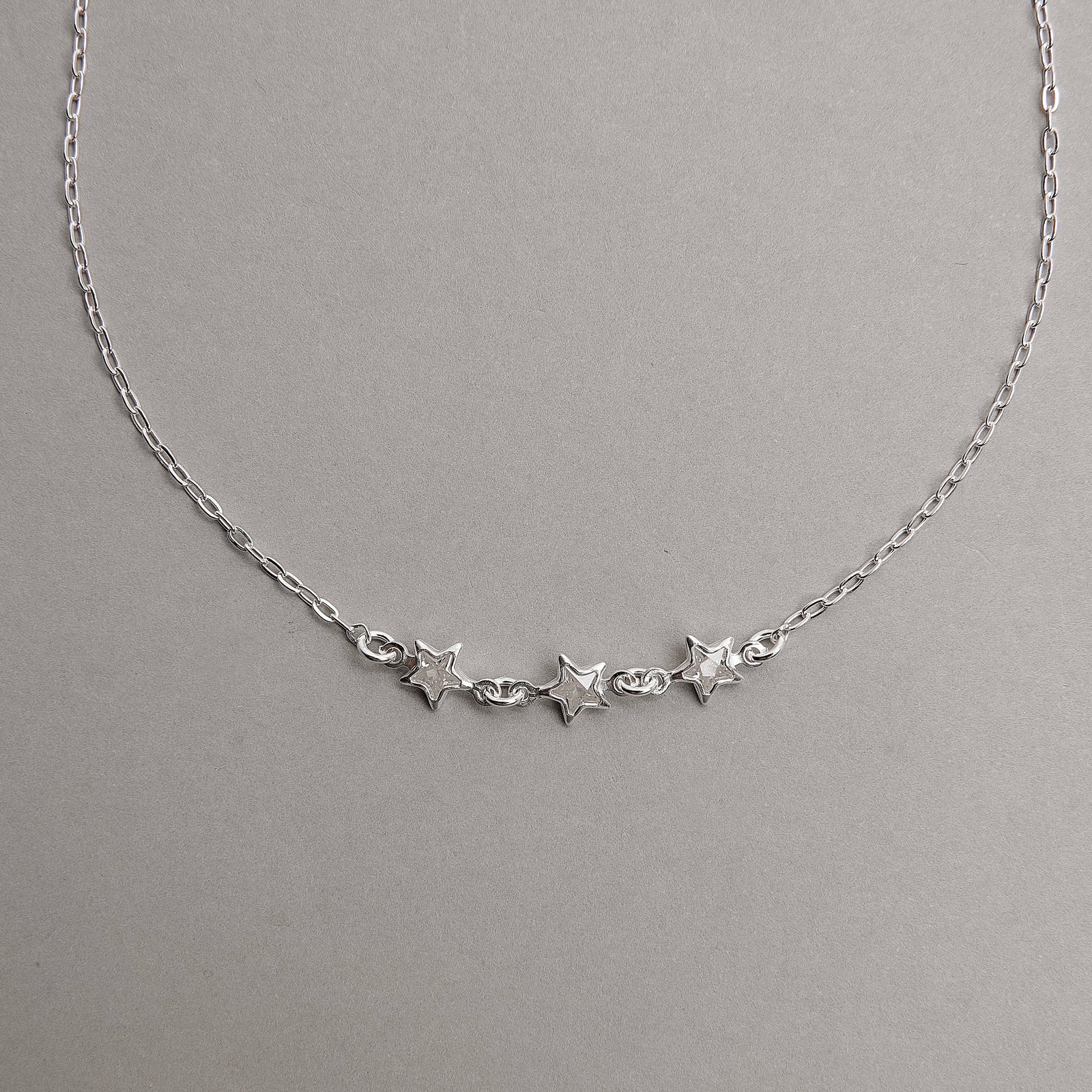 Pulseira entremeios zircônias estrela 6mm 18+3cm