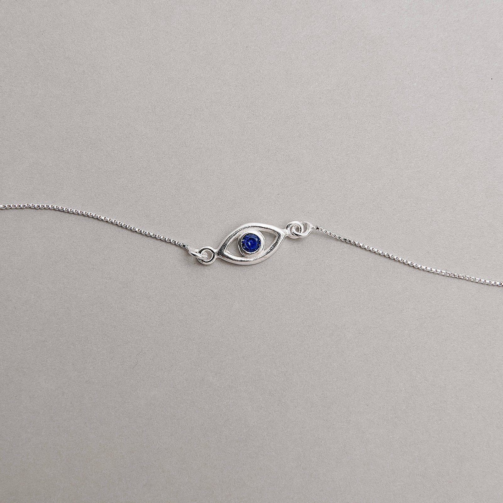 Pulseira entremeio olho grego 12mm 19+3cm