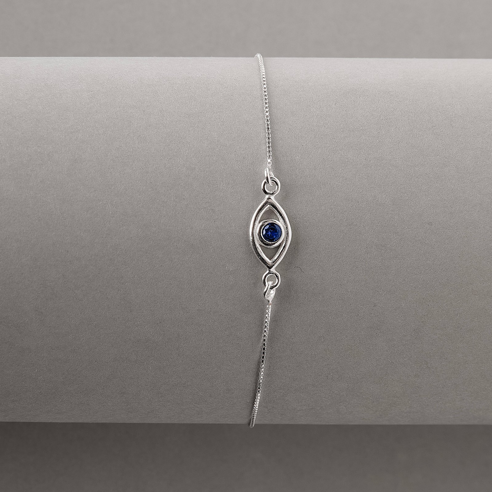 Imagem Secundária Pulseira entremeio olho grego 12mm 19+3cm