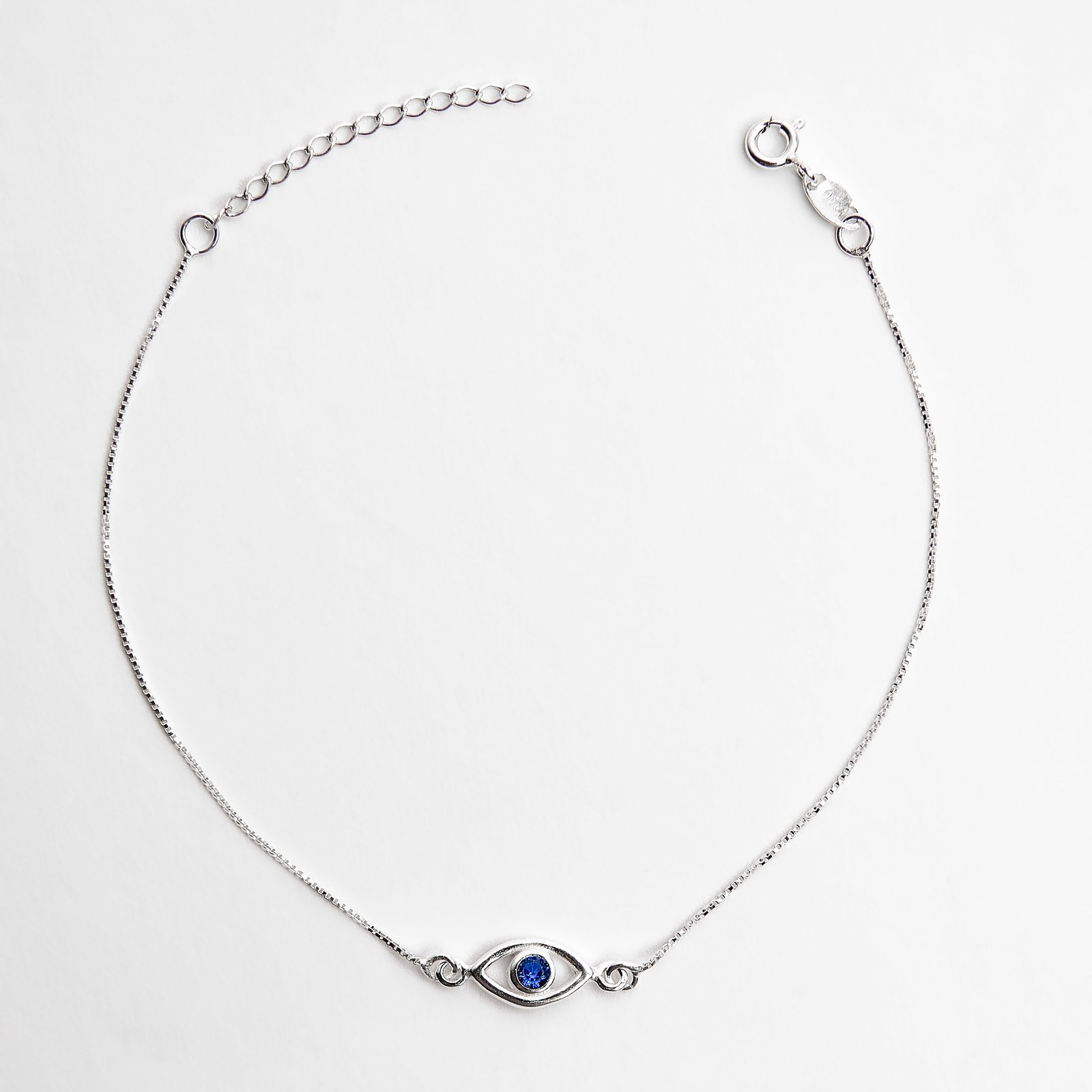 Imagem Pulseira entremeio olho grego 12mm 19+3cm