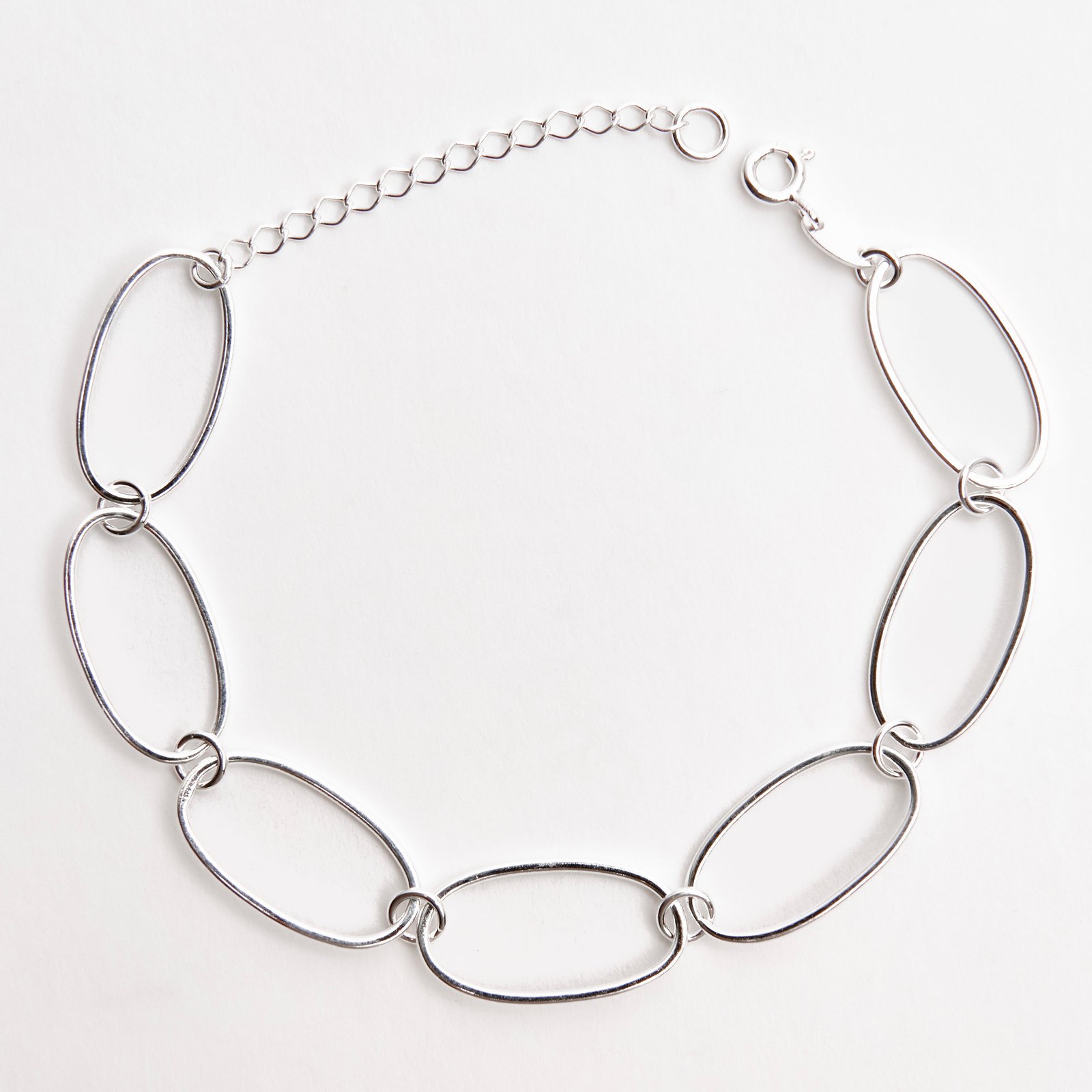 Imagem Pulseira entremeios elos ovais 16+4cm
