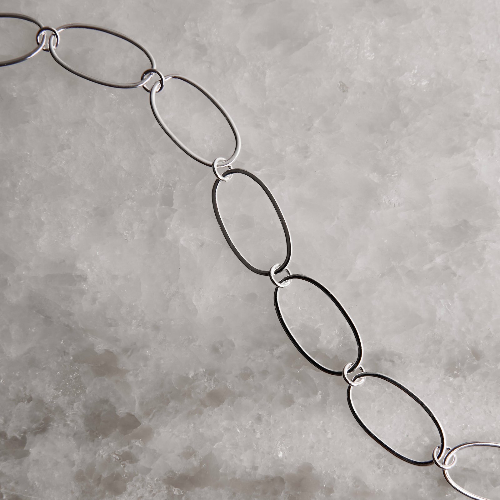 Pulseira entremeios elos ovais 16+4cm