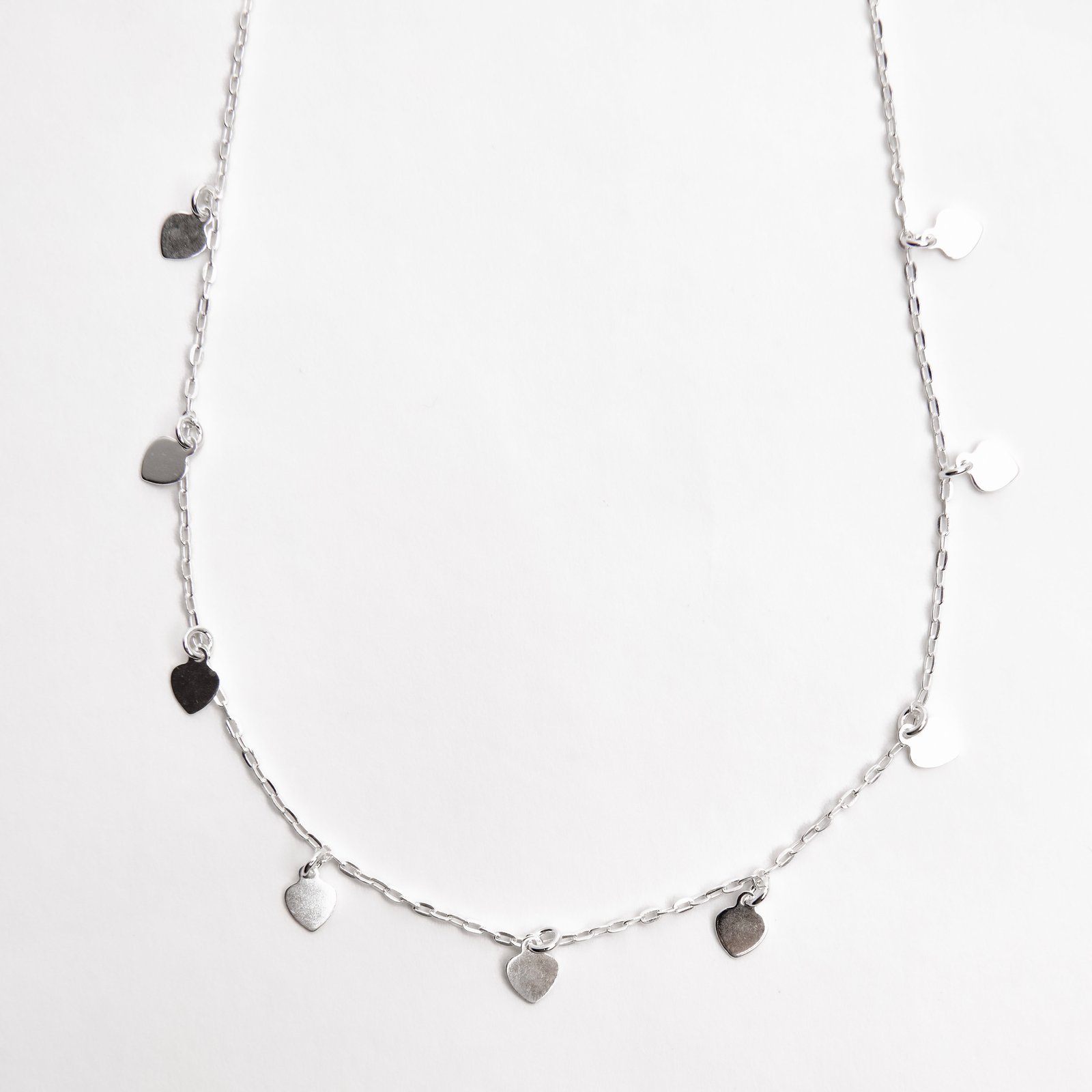 Imagem Choker pingentes coração 5mm 32+8cm
