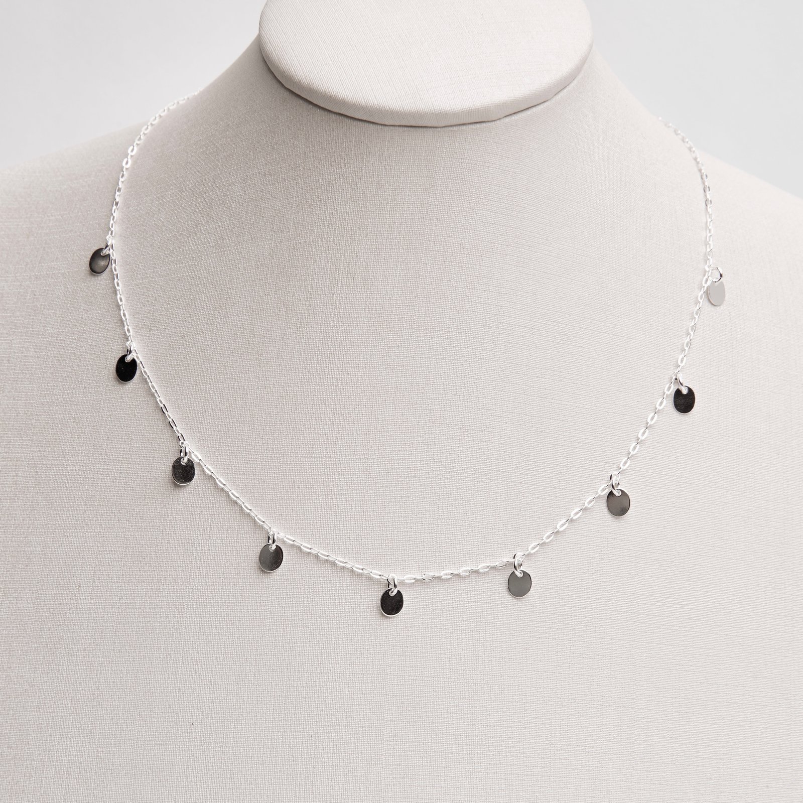 Imagem Choker pingentes medalha oval 5mm 32+8cm