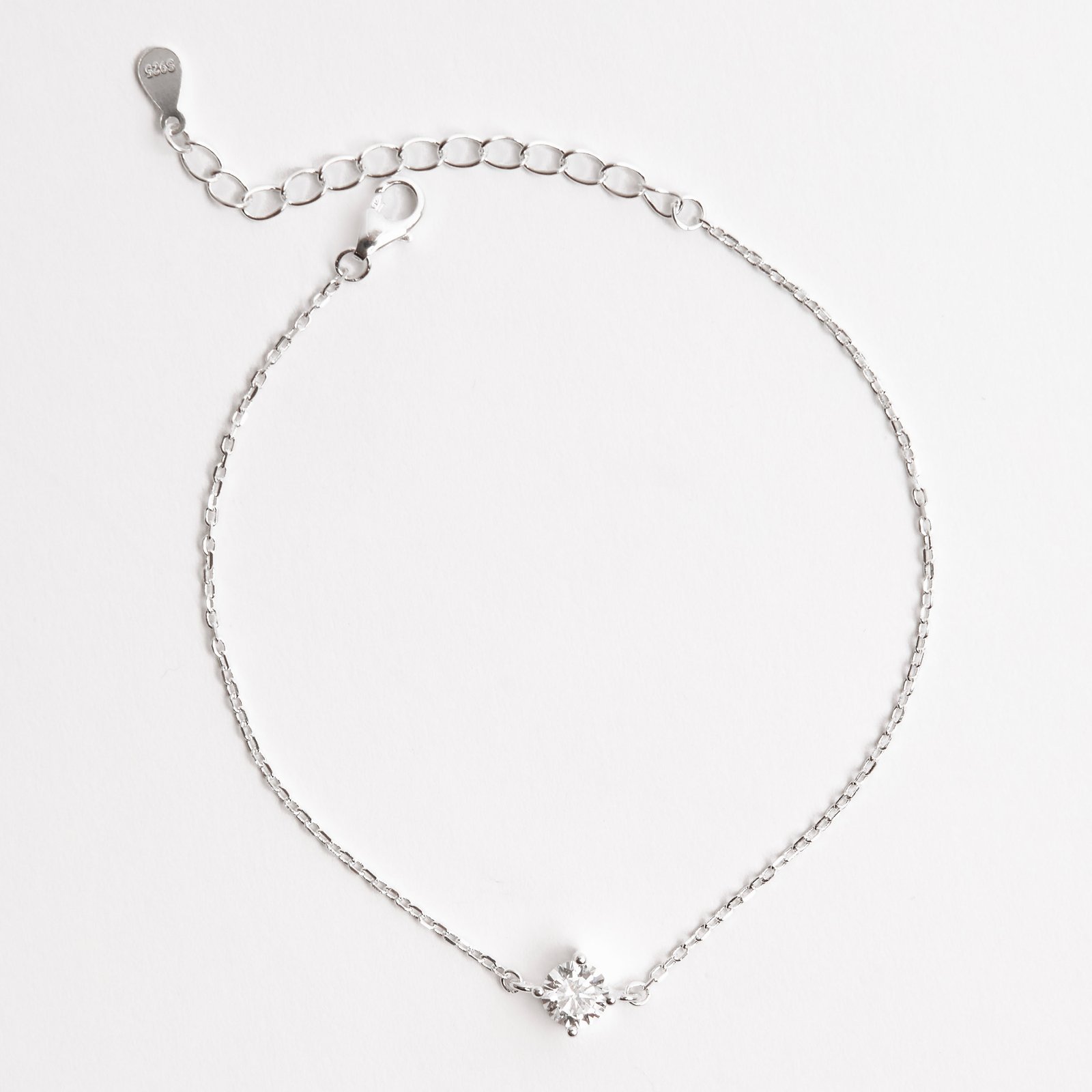 Imagem Pulseira entremeio zircônia redonda 5mm 16+4cm