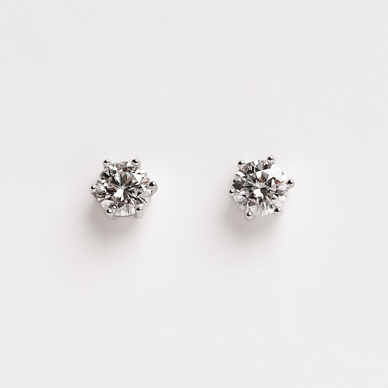 Imagem Brinco moissanite 6mm ródio