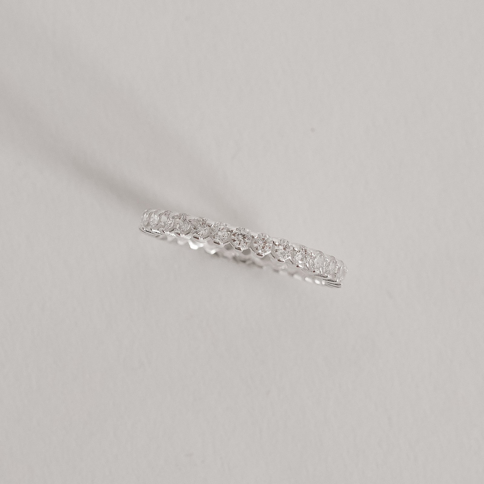Anel aliança toda cravejada 2.5mm