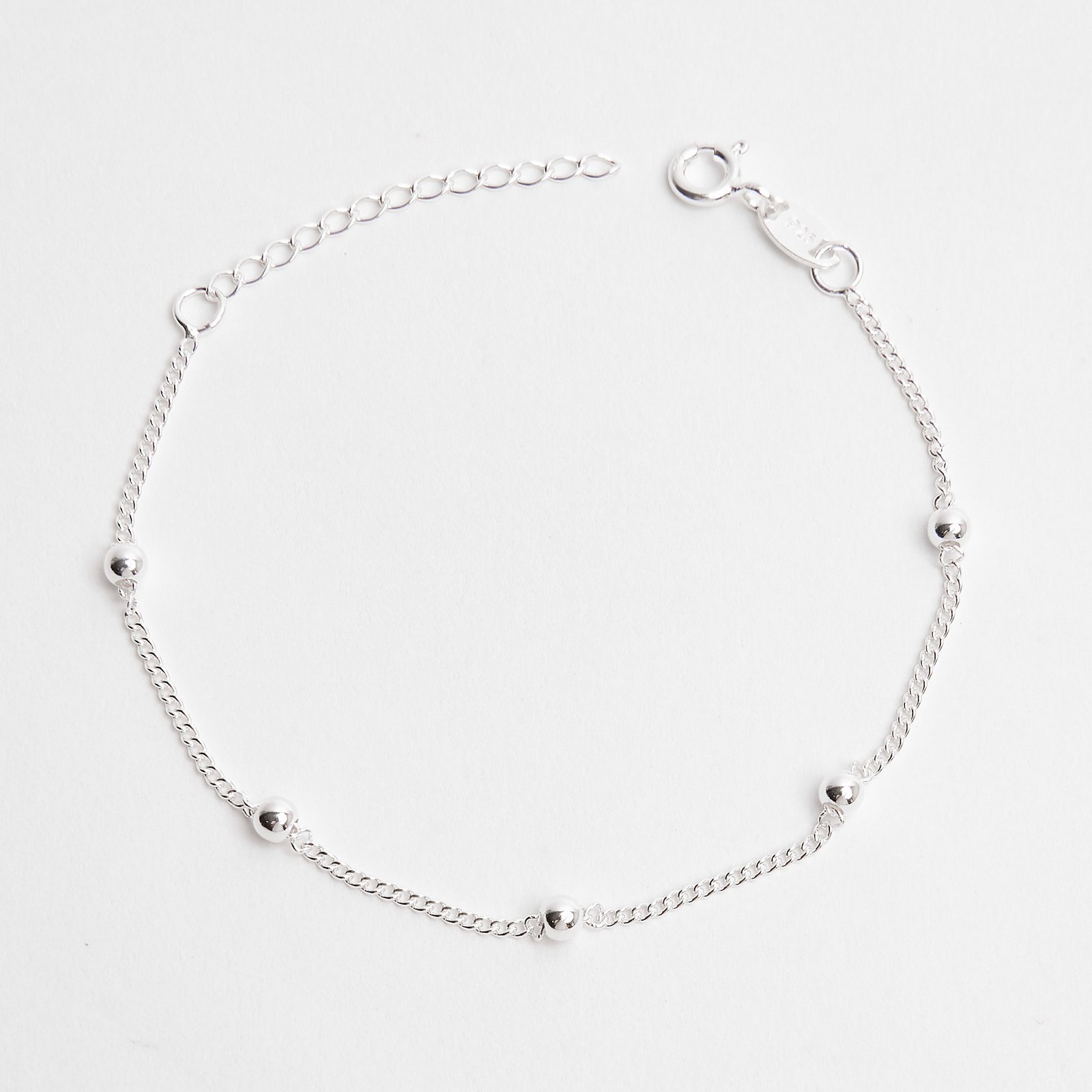 Imagem Pulseira infantil grumet 5 bolas 3mm 14cm com alongadora
