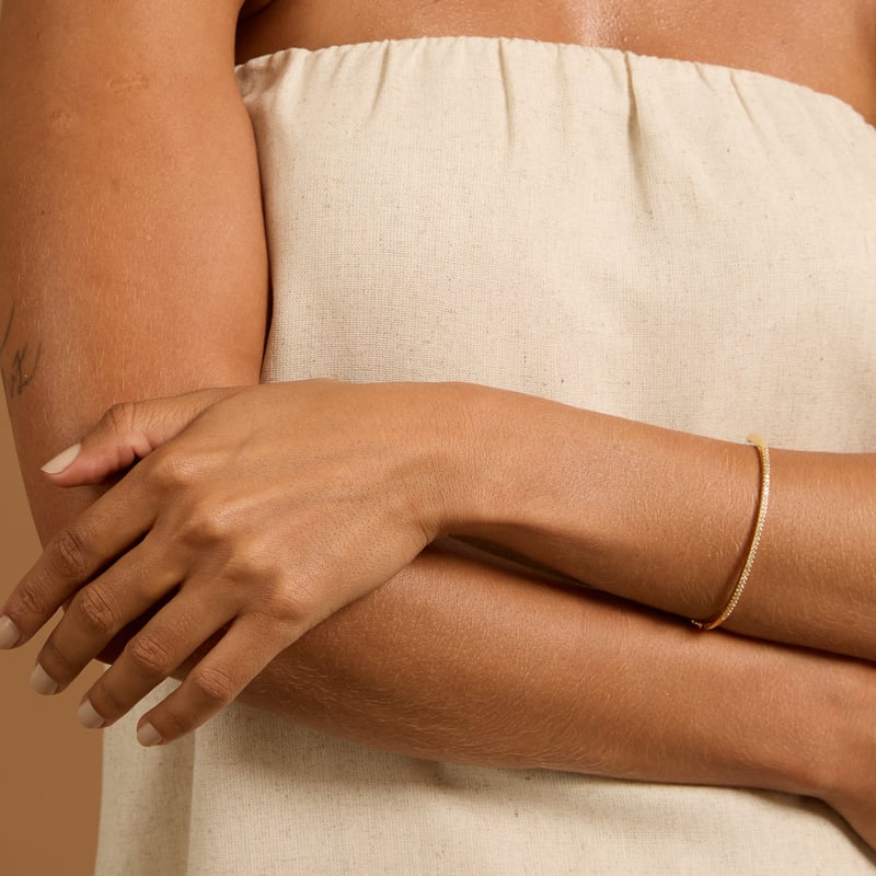 Bracelete cravejado 2mm