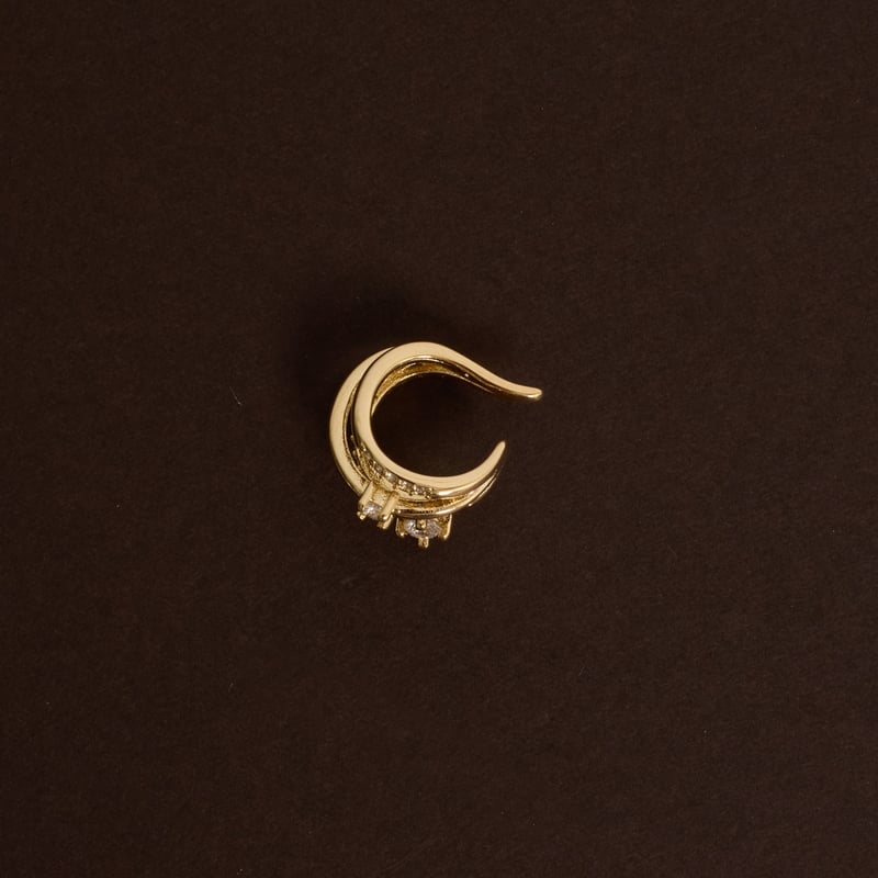 Piercing fake argola 3 fios cravejados