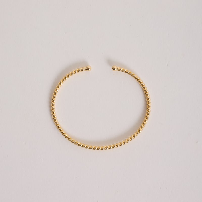 Bracelete fio torcido com bolas 3.5 regulável