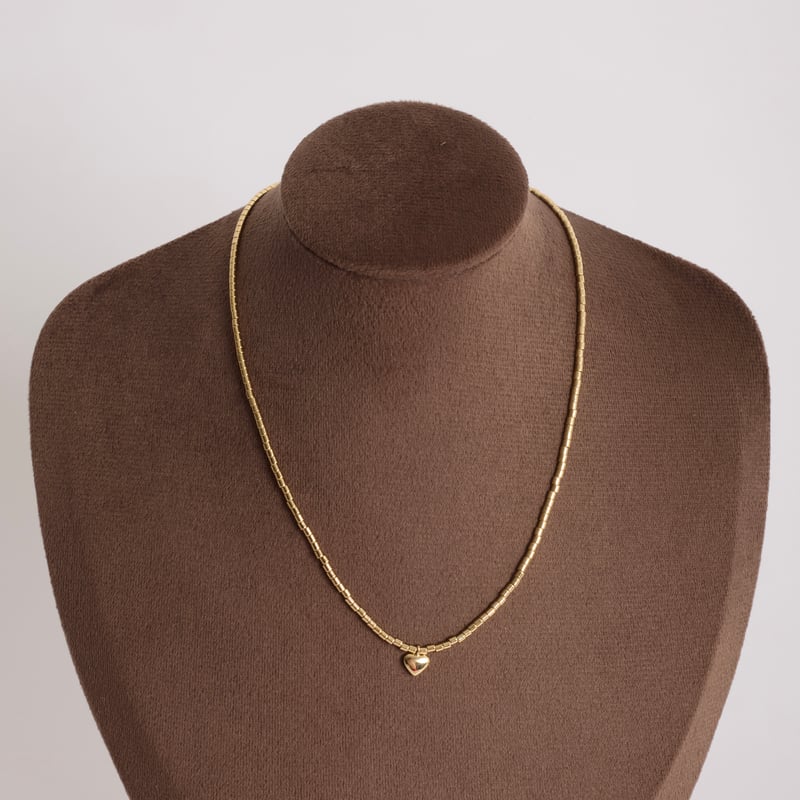 Choker canutilhos pingente coração 6mm com alongadora