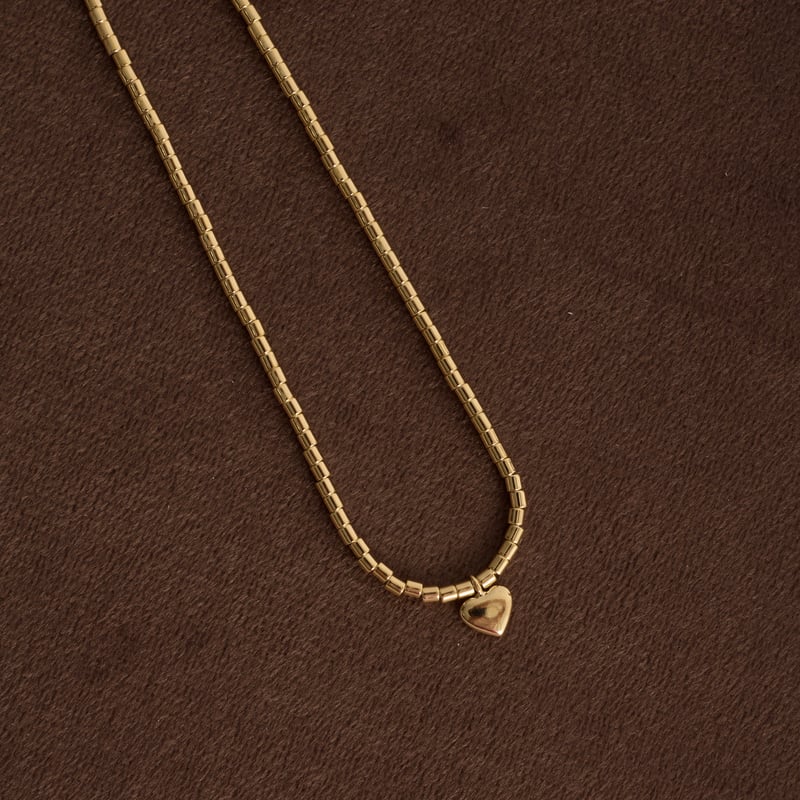 Choker canutilhos pingente coração 6mm com alongadora