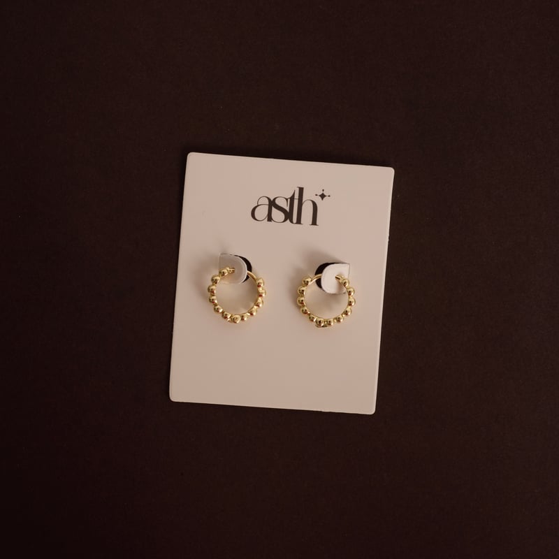 Argola click 13mm fio bolinhas