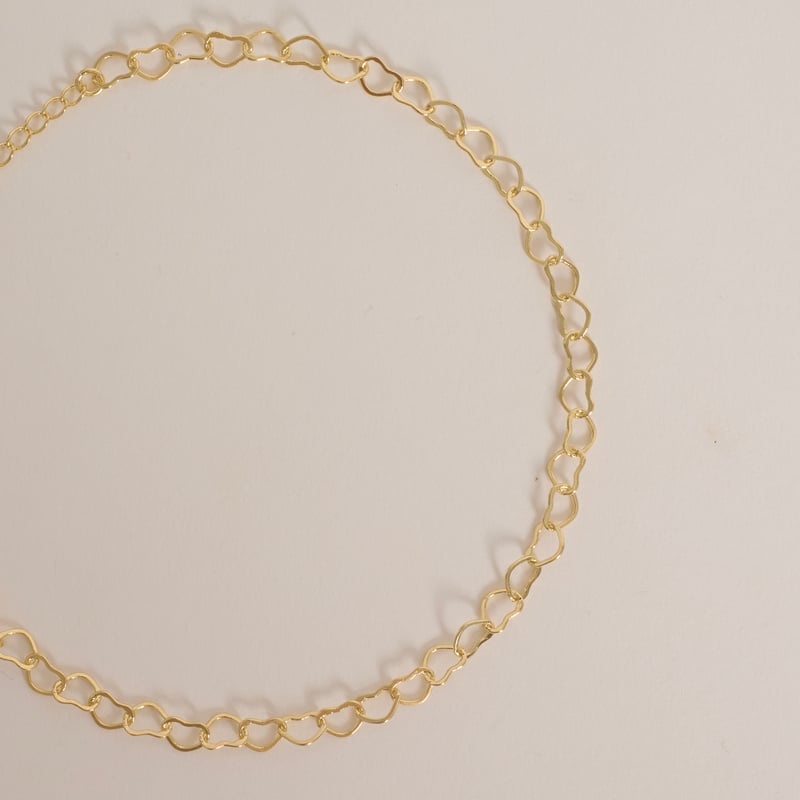Pulseira corrente coração 4.2mm 19cm com alongadora