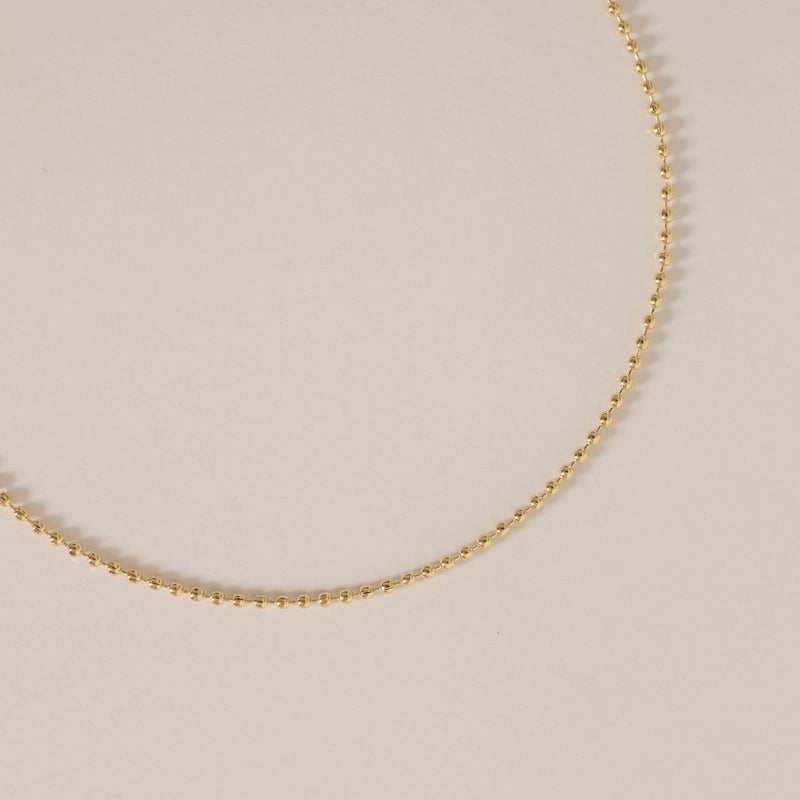 Pulseira corrente micro bolas 1.4mm 18,5cm com alongadora