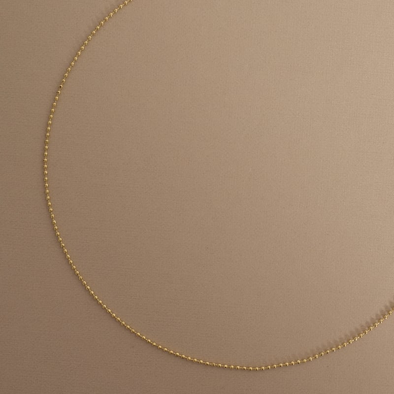 Corrente micro bolas 1.4mm 60cm com alongadora