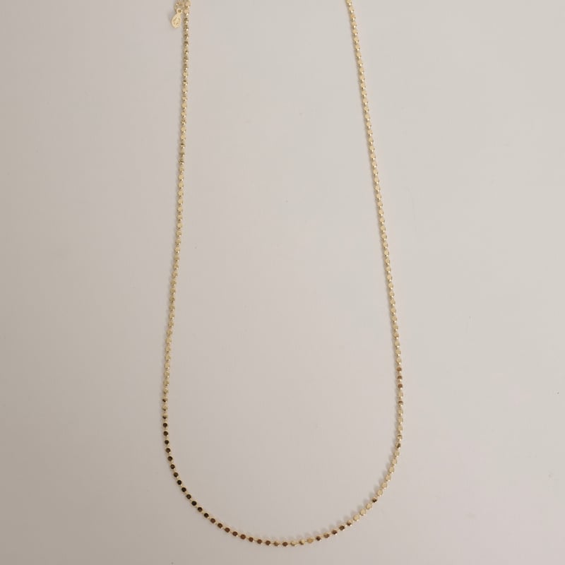 Corrente bolas achatadas 2mm 50cm com alongadora