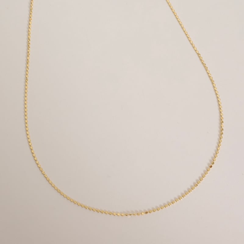 Corrente bolas achatadas 2mm 60cm com alongadora