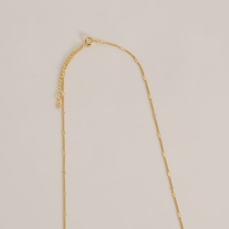 Corrente grumet e corações com detalhes 2mm 45cm com alongadora