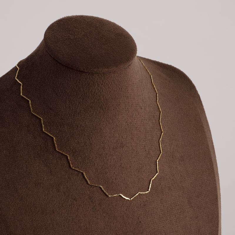 Choker corrente zigzag com alongadora