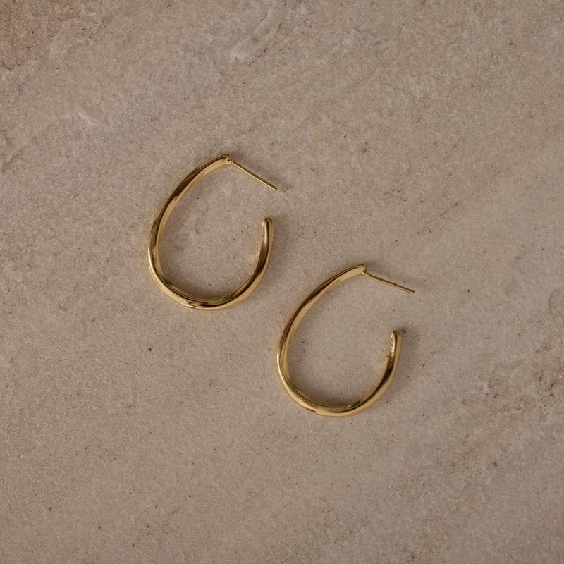 Argola gota torcido leve 32mm tarraxa
