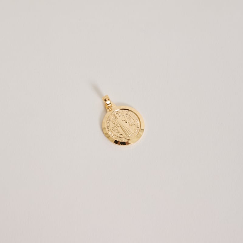 Pingente medalha redonda São Bento 18mm 