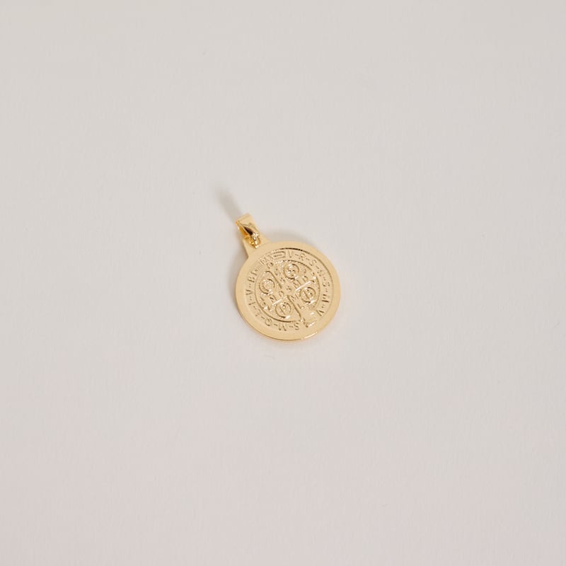 Pingente medalha redonda São Bento 18mm 