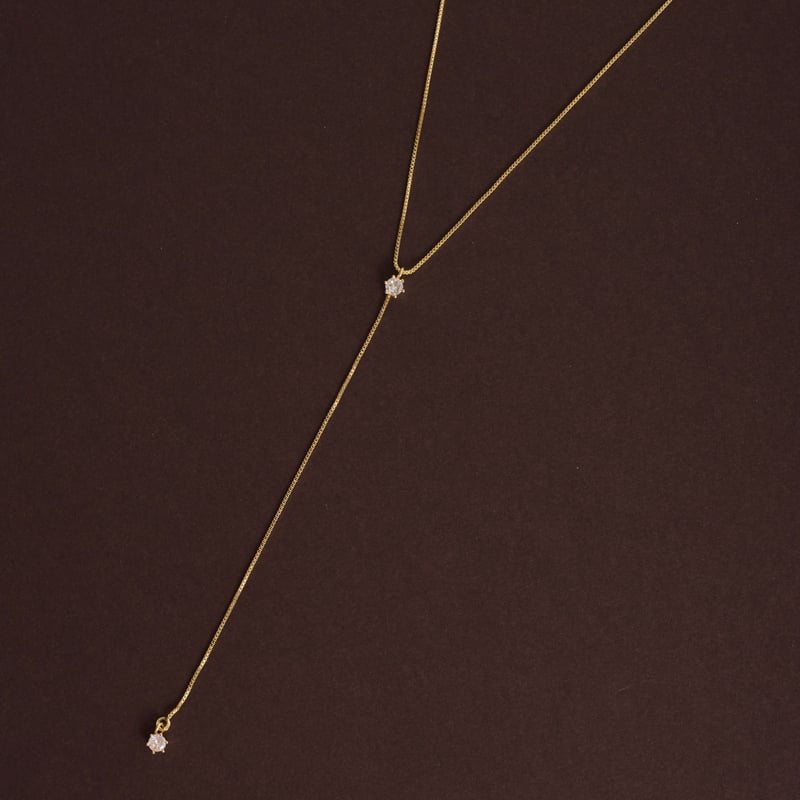 Colar gravatinha zircônias 3mm 40cm com alongadora