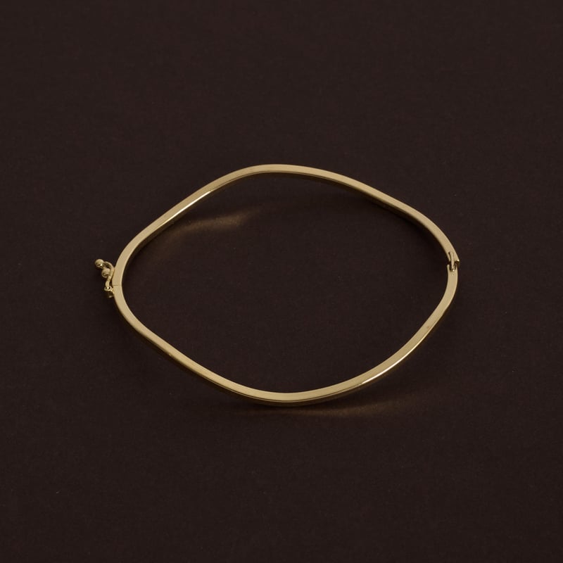 Bracelete 2mm fio quadrado ondulado 