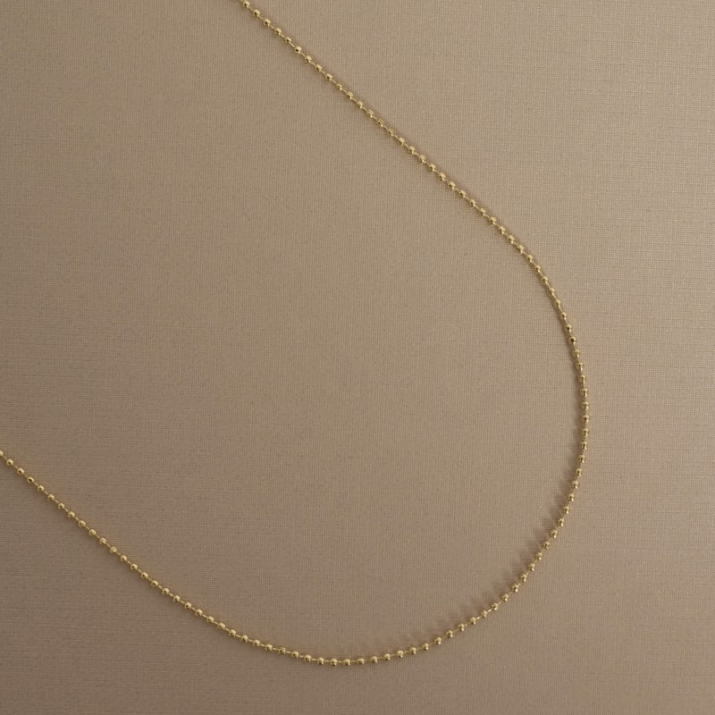 Corrente micro bolas 1.4mm 50cm com alongadora