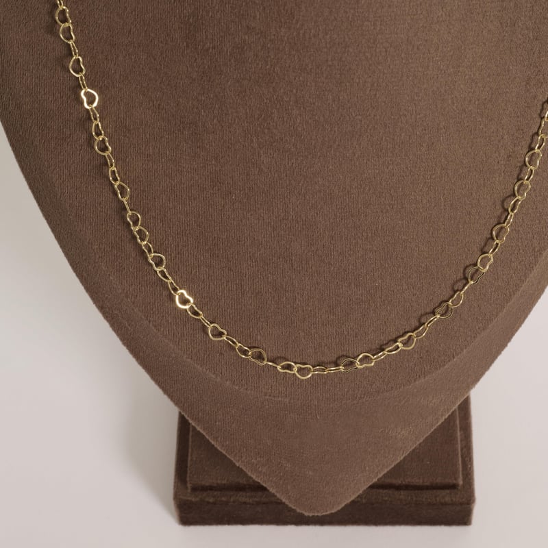 Corrente coração 4.2mm 50cm com alongadora