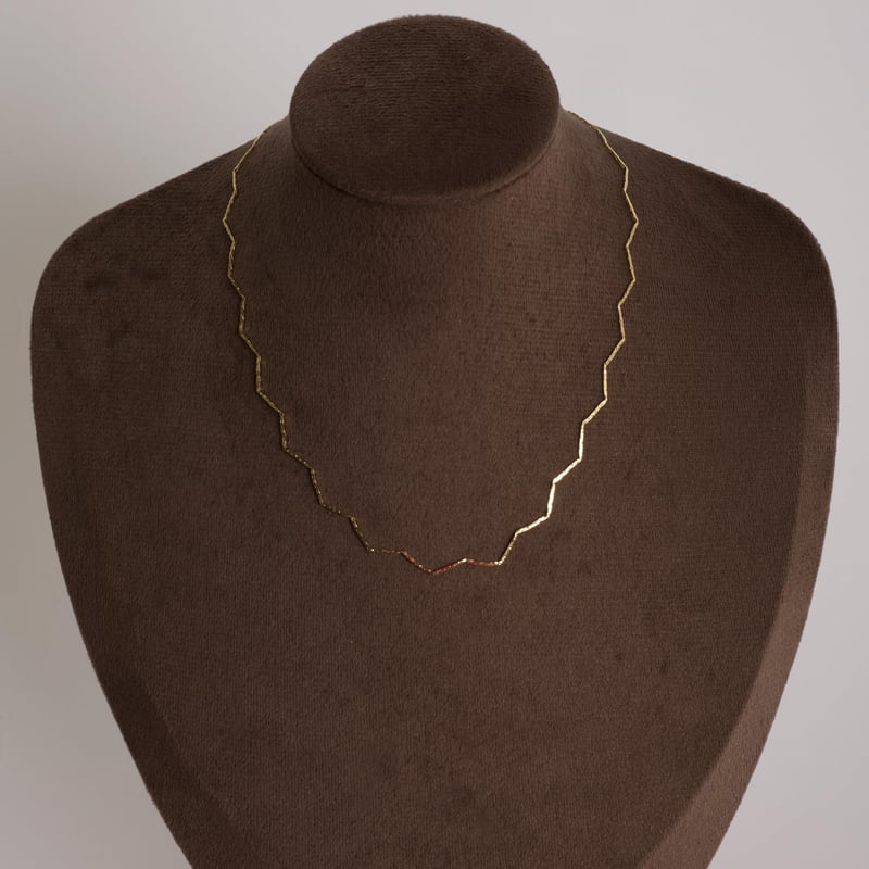 Choker corrente zigzag com alongadora
