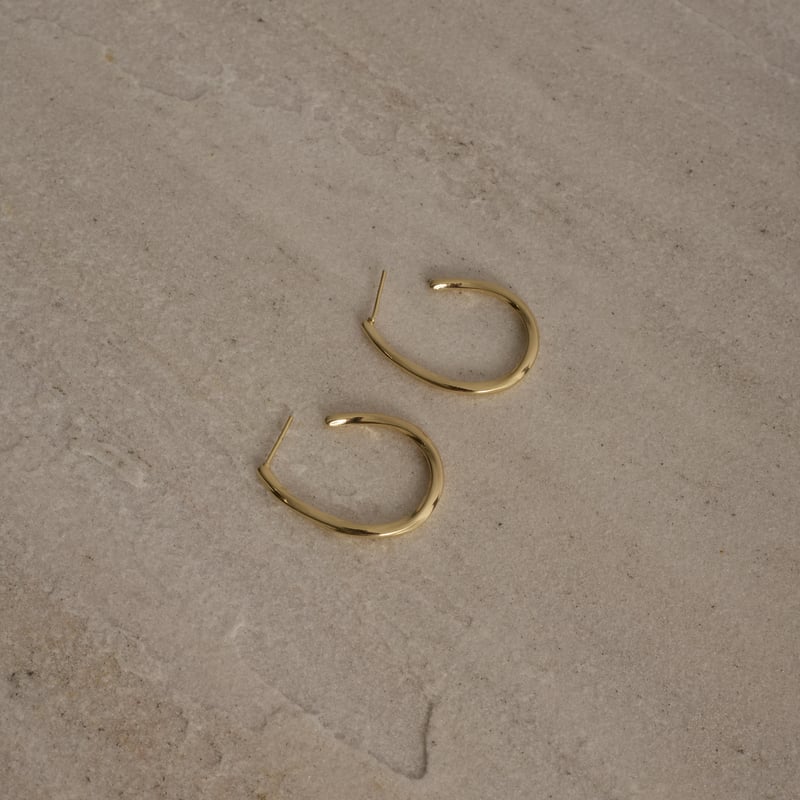 Argola gota torcido leve 32mm tarraxa