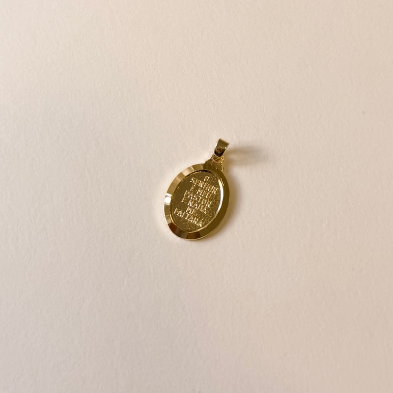 Pingente medalha oval Salmo 23:1 18mm