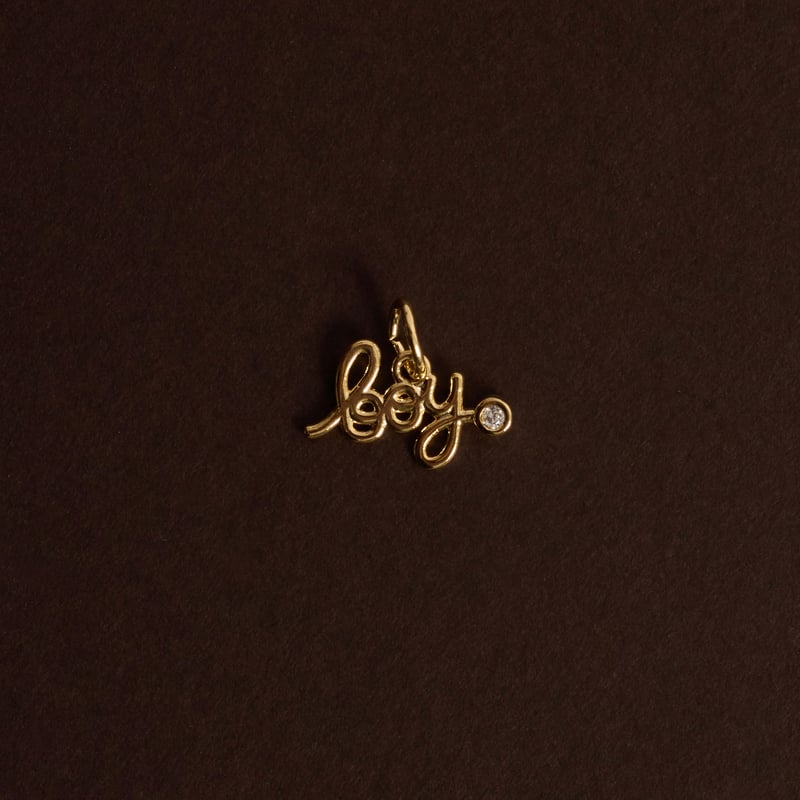 Pingente boy 13mm detalhe zircônia