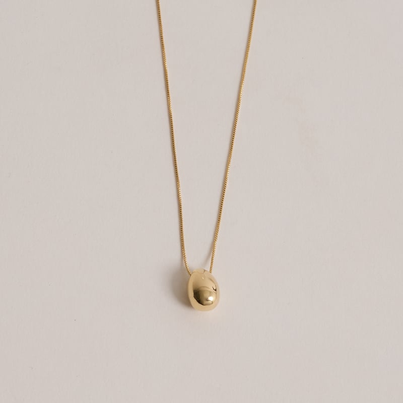 Colar pingente gota pesada 13mm 45cm com alongadora