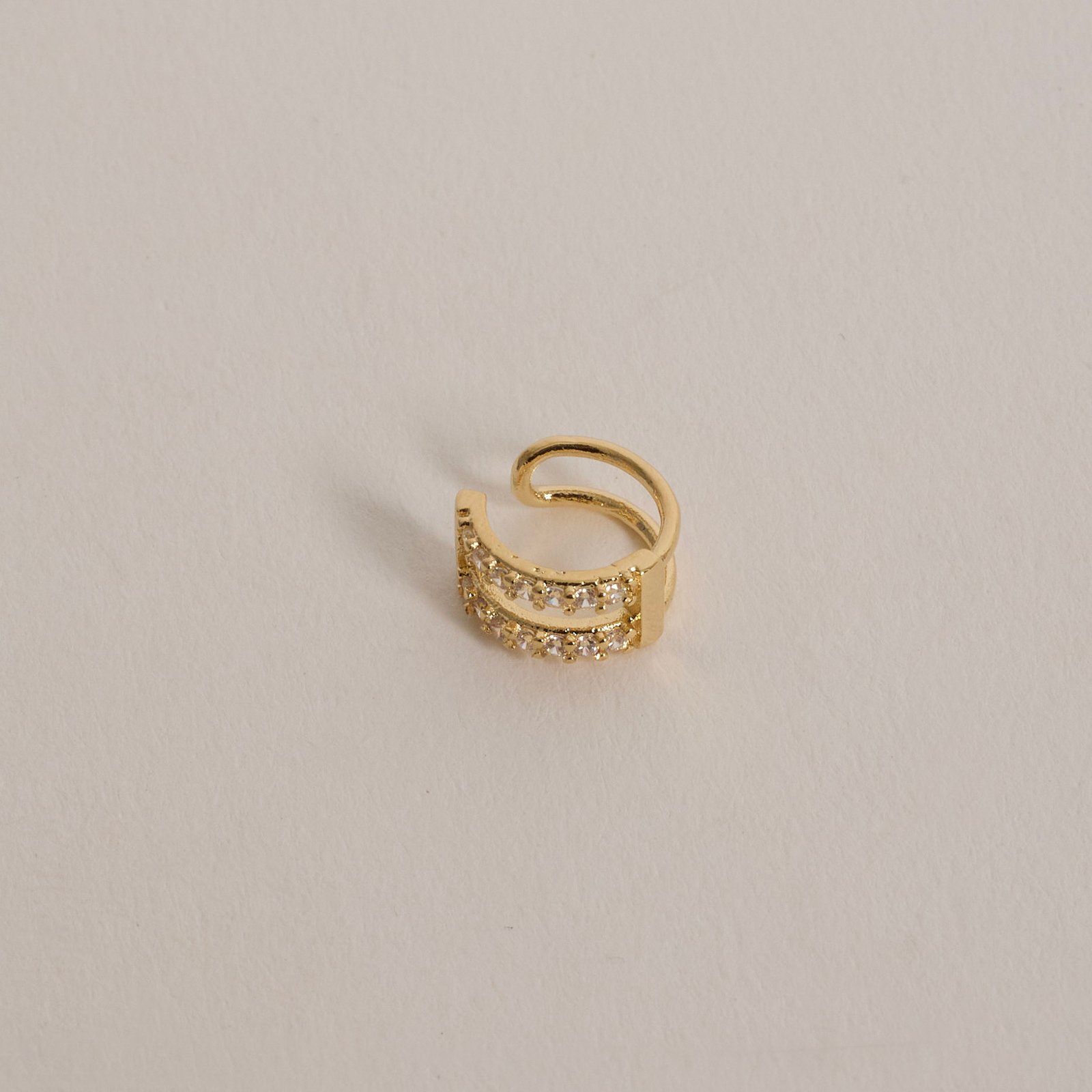 Piercing fake argola 2 fios cravejados