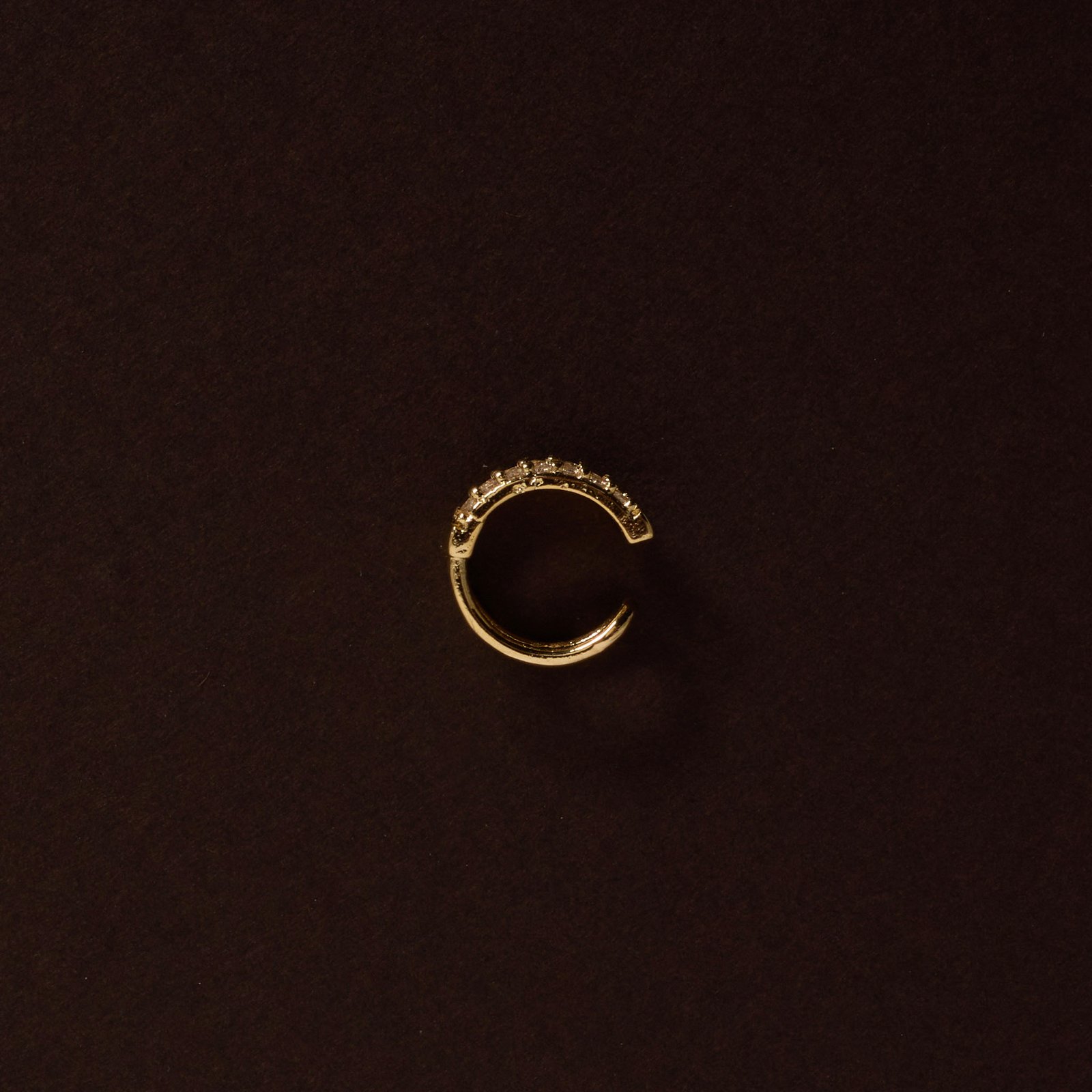 Piercing fake argola 2 fios cravejados