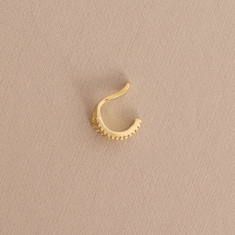 Piercing fake argola fio duplo cravejado
