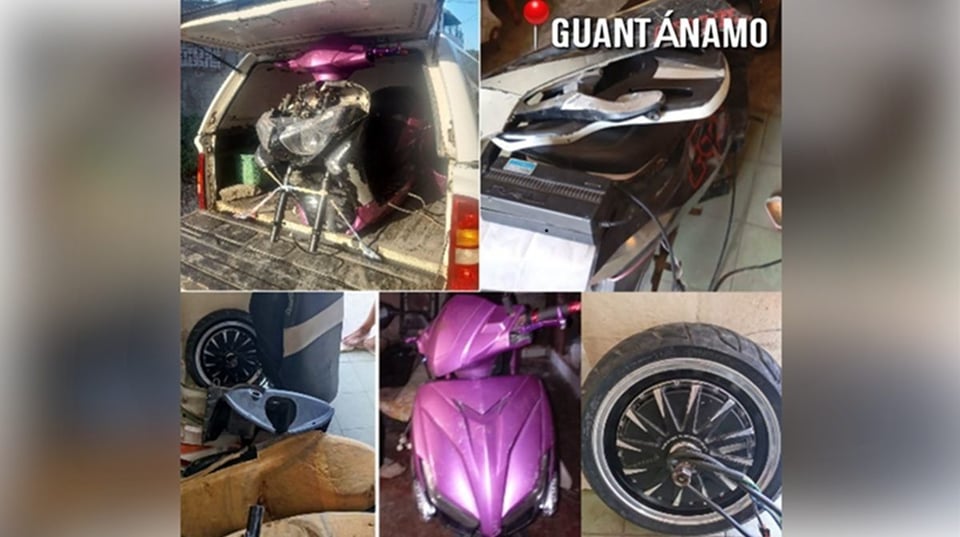 ¡Cayeron los ladrones de motorinas en Guantánamo! Policía desmantela dos escondites calientes