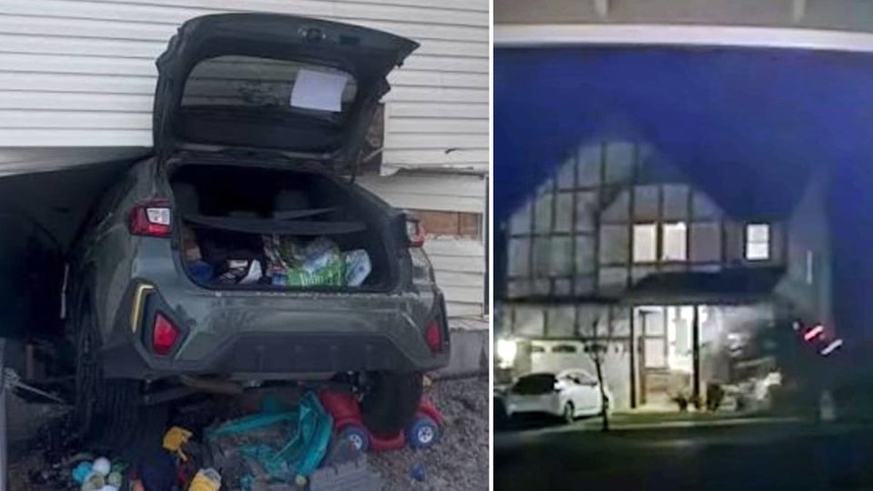 ¡Bochinche celestial! Carro con alas se parquea en sala ajena en Oregón
