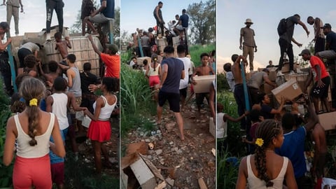 Cubanos saquean camión de huevos ante la escasez